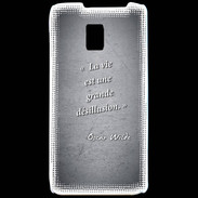 Coque LG P990 Désillusion vie Noir Citation Oscar Wilde