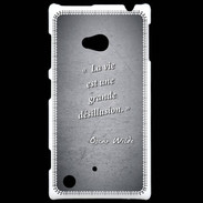Coque Nokia Lumia 720 Désillusion vie Noir Citation Oscar Wilde