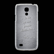 Coque Samsung Galaxy S4mini Désillusion vie Noir Citation Oscar Wilde