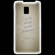 Coque LG P990 Désillusion vie Sepia Citation Oscar Wilde