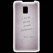 Coque LG P990 Désillusion vie Rose Citation Oscar Wilde