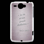 Coque HTC Wildfire G8 Désillusion vie Rose Citation Oscar Wilde