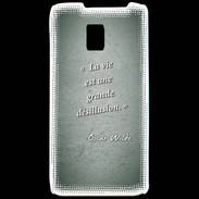 Coque LG P990 Désillusion vie Vert Citation Oscar Wilde