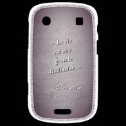 Coque Blackberry Bold 9900 Désillusion vie Violet Citation Oscar Wilde
