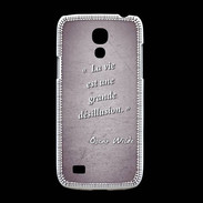 Coque Samsung Galaxy S4mini Désillusion vie Violet Citation Oscar Wilde