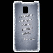 Coque LG P990 Emotion égarée Bleu Citation Oscar Wilde