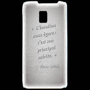 Coque LG P990 Emotion égarée Gris Citation Oscar Wilde
