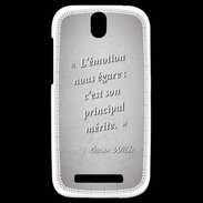 Coque HTC One SV Emotion égarée Gris Citation Oscar Wilde