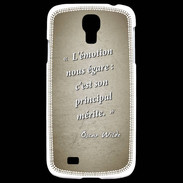 Coque Samsung Galaxy S4 Emotion égarée Sepia Citation Oscar Wilde