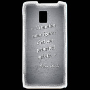 Coque LG P990 Emotion égarée Noir Citation Oscar Wilde