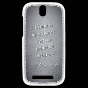 Coque HTC One SV Emotion égarée Noir Citation Oscar Wilde
