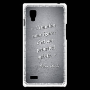 Coque LG Optimus L9 Emotion égarée Noir Citation Oscar Wilde