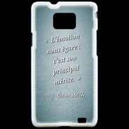 Coque Samsung Galaxy S2 Emotion égarée Turquoise Citation Oscar Wilde