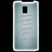 Coque LG P990 Emotion égarée Turquoise Citation Oscar Wilde