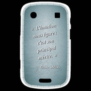 Coque Blackberry Bold 9900 Emotion égarée Turquoise Citation Oscar Wilde