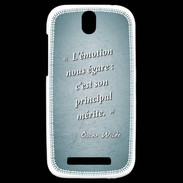 Coque HTC One SV Emotion égarée Turquoise Citation Oscar Wilde