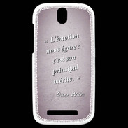 Coque HTC One SV Emotion égarée Rose Citation Oscar Wilde
