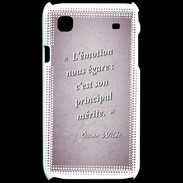 Coque Samsung Galaxy S Emotion égarée Rose Citation Oscar Wilde