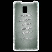 Coque LG P990 Emotion égarée Vert Citation Oscar Wilde