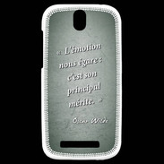Coque HTC One SV Emotion égarée Vert Citation Oscar Wilde