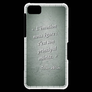 Coque Blackberry Z10 Emotion égarée Vert Citation Oscar Wilde
