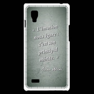 Coque LG Optimus L9 Emotion égarée Vert Citation Oscar Wilde