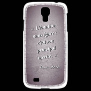 Coque Samsung Galaxy S4 Emotion égarée Violet Citation Oscar Wilde