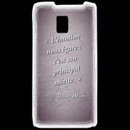Coque LG P990 Emotion égarée Violet Citation Oscar Wilde