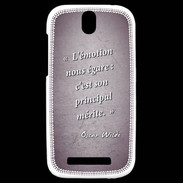 Coque HTC One SV Emotion égarée Violet Citation Oscar Wilde