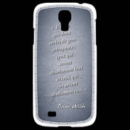 Coque Samsung Galaxy S4 Gens attrayants Bleu Citation Oscar Wilde