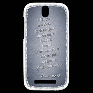 Coque HTC One SV Gens attrayants Bleu Citation Oscar Wilde