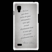 Coque LG Optimus L9 Gens attrayants Gris Citation Oscar Wilde
