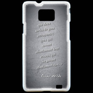 Coque Samsung Galaxy S2 Gens attrayants Noir Citation Oscar Wilde
