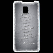 Coque LG P990 Gens attrayants Noir Citation Oscar Wilde