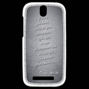 Coque HTC One SV Gens attrayants Noir Citation Oscar Wilde