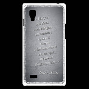 Coque LG Optimus L9 Gens attrayants Noir Citation Oscar Wilde