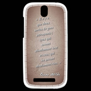 Coque HTC One SV Gens attrayants Rouge Citation Oscar Wilde