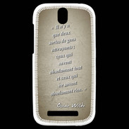 Coque HTC One SV Gens attrayants Sepia Citation Oscar Wilde