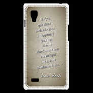 Coque LG Optimus L9 Gens attrayants Sepia Citation Oscar Wilde