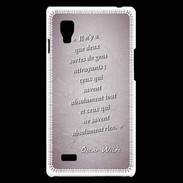 Coque LG Optimus L9 Gens attrayants Rose Citation Oscar Wilde