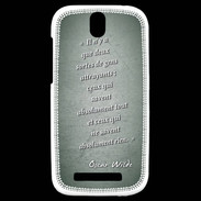 Coque HTC One SV Gens attrayants Vert Citation Oscar Wilde