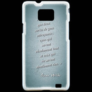 Coque Samsung Galaxy S2 Gens attrayants Turquoise Citation Oscar Wilde