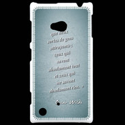 Coque Nokia Lumia 720 Gens attrayants Turquoise Citation Oscar Wilde