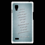 Coque LG Optimus L9 Gens attrayants Turquoise Citation Oscar Wilde