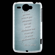 Coque HTC Wildfire G8 Gens attrayants Turquoise Citation Oscar Wilde