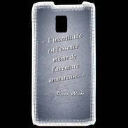 Coque LG P990 Incertitude amour Bleu Citation Oscar Wilde