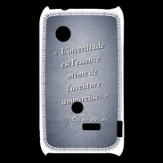 Coque Sony Xperia Typo Incertitude amour Bleu Citation Oscar Wilde