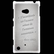Coque Nokia Lumia 720 Incertitude amour Gris Citation Oscar Wilde