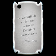 Coque Blackberry 8520 Incertitude amour Gris Citation Oscar Wilde