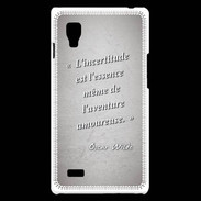 Coque LG Optimus L9 Incertitude amour Gris Citation Oscar Wilde